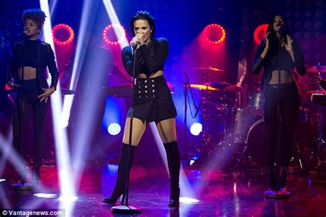 demi lovato oozes sex appeal while appearing on norwegian talk show daily mail online
