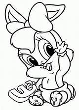 Coloring Baby Bunny Pages Looney Tunes Cartoon Lola Print Funny sketch template