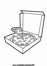 Pizza Box Coloring Food Pages Printable Sheets Kids Choose Board Boxes Template sketch template