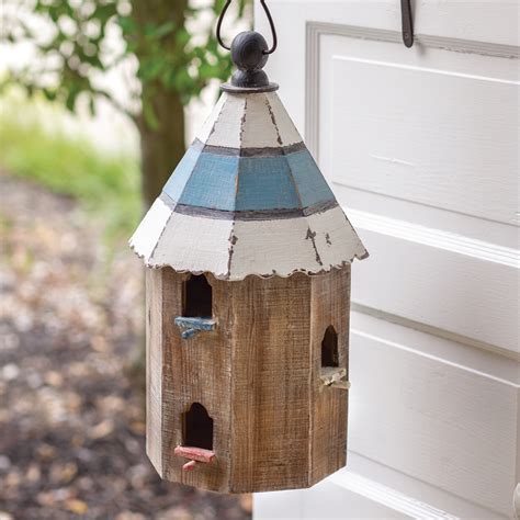 distressed wood finch birdhouse  weed patch
