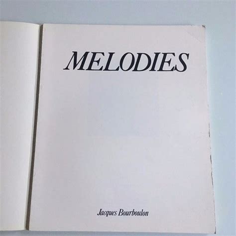 Jacques Bourboulon Melodies 1987 Catawiki
