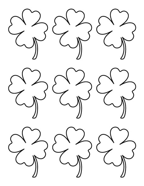 printable small  leaf clover template