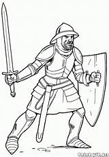 Ritter Malvorlagen Soldaten Kriege Leichter Rüstung sketch template
