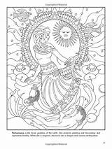 Coloring Goddess Pages Pagan Adult Printable Adults Dover Goddesses Book Color Books Print Getdrawings Saraswathi Pachamama Misc Mandalas Getcolorings God sketch template