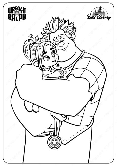 disney wreck  ralph  vanellope coloring pages