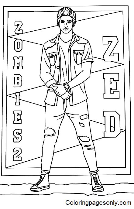 zed  addison coloring pages