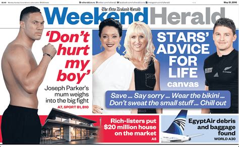 nz herald front page wall real estate