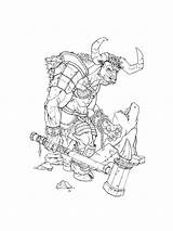 Minotaur sketch template