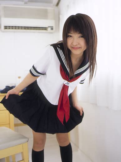 Yoshiko Suenaga Japanese Cute Idol Sexy Japanese School Girl Uniform