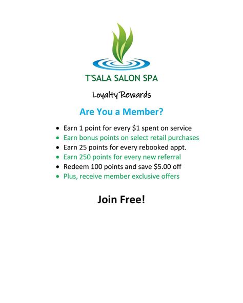 tsala salon spa  twitter  loyalty rewards program