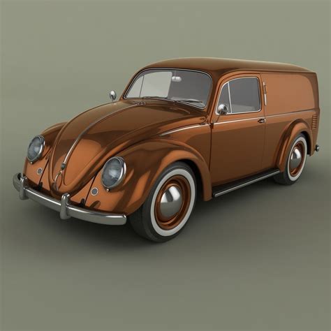 volkswagen beetle van  model max obj fbx cgtradercom