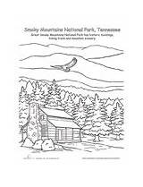 Coloring Pages Mountains Appalachian National Park Smoky Mountain Worksheets Kids Printable Education 49kb 170px Parks Printables Places sketch template
