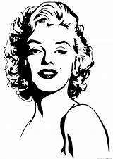 Monroe Coloring Marilyn Pages Celebrity Printable Color Print sketch template