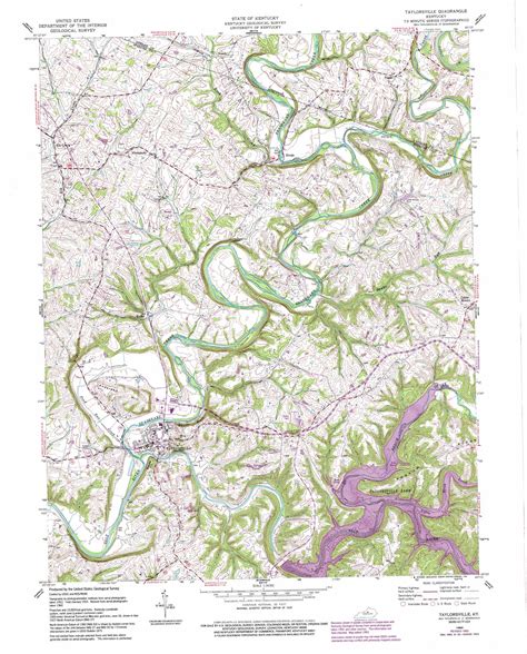 taylorsville topographic map ky usgs topo quad