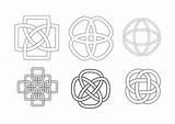 Knots Celtic Inspired Coloring Clipart Large sketch template