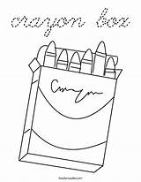 Coloring Box Crayon Cursive Built California Usa sketch template