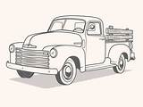 Colouring Jacked Pickups Coches Colorear Pencil 50s Dribbble Truckdriversnetwork sketch template