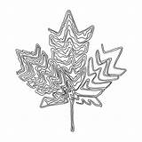 Leaf Maple Canadian Abstract Colouring Drawing Canada Donald Mind Lee Form Coloring Drawings Ca Pages sketch template