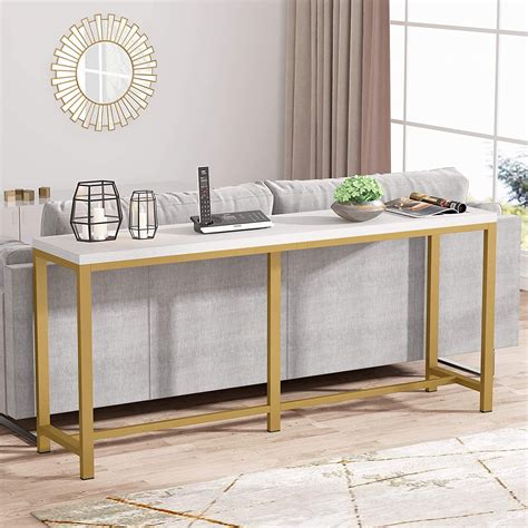 tribesigns   extra long sofa table narrow long console table  couch entryway
