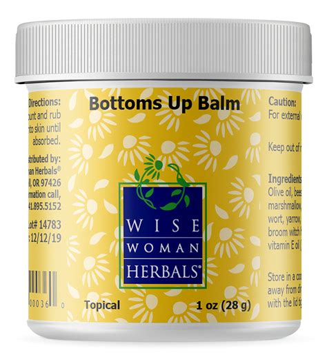 Wise Woman Herbals Bottoms Up Balm 2 Oz Soothing