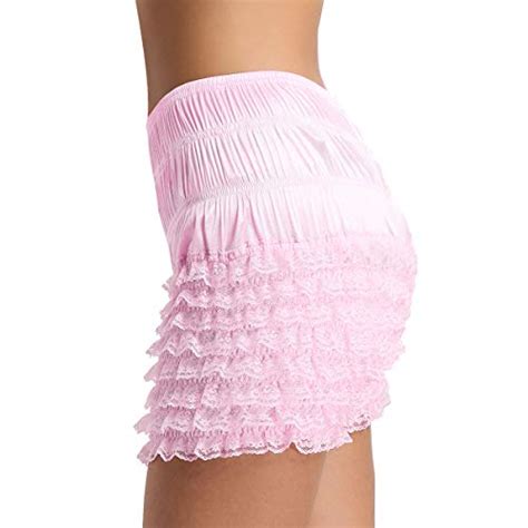 Tiaobug Womens Tiered Ruffle Lace Panty Underwear Frilly Knickers Dance