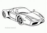 Coloring Car Pages Racing Ferrari Enzo Speed Print Pdf sketch template