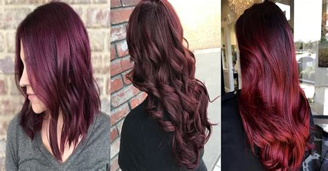 26 Shades Of Burgundy Hair Dark Red Maroon And Red Wine