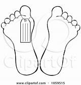 Outline Foot Illustration Toe Tag Djart Royalty Clip Vector Clipart Feet Cox Dennis 2021 Clipartof sketch template