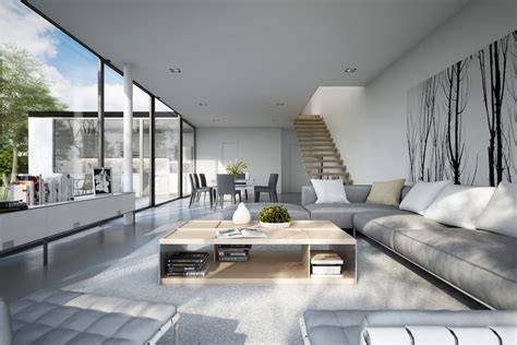 modern living rooms  cool clean lines architecture design