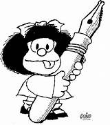 Mafalda Quino Colorir sketch template
