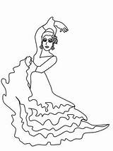 Flamenco Sevillanas sketch template