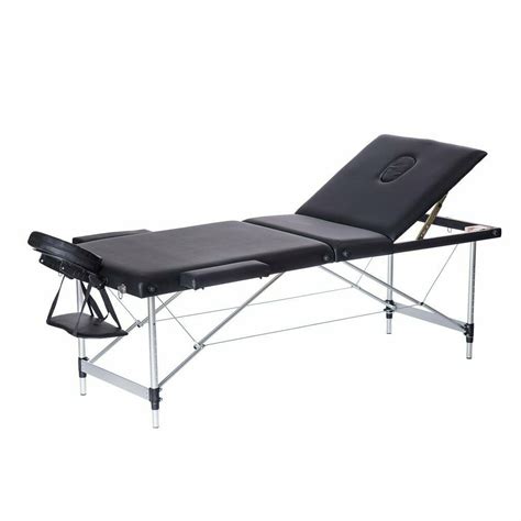 black portable aluminum massage table brody massage