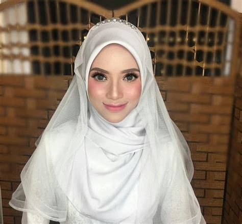 photo tutorial hijab pengantin organza modernhijab