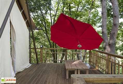 parasol en aluminium aspect feuille icarus toile sunbrella umbrosa