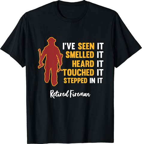 retired fireman firefighter firefighting happy retirement  shirt