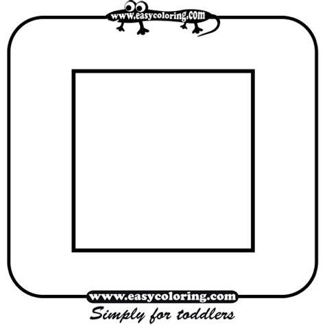 square simple shapes easy coloring pages  toddlers