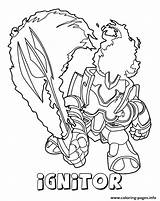 Coloring Skylanders Giants Series2 Ignitor Fire Pages Printable sketch template