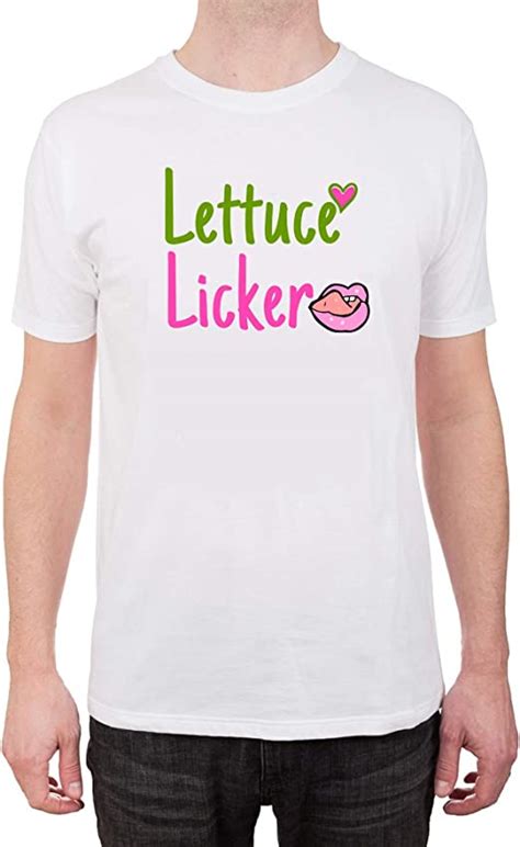 novelty funny rude lesbian gay lgbt t shirt lettuce licker