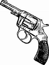 Drawing Revolver Gun Drawings Pistol Pencil Getdrawings Weapon sketch template