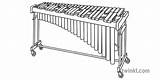 Marimba Instrument Percussion Ks1 Ilustración sketch template