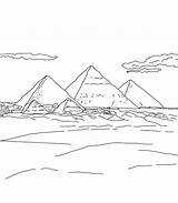Giza Pyramids sketch template