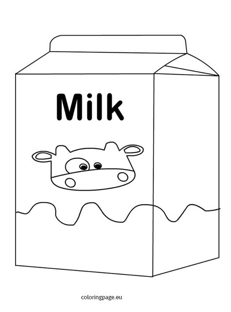 milk carton coloring page