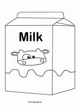 Milk Coloring Carton Pages Glass Printable Template Kids Jug Outline Straw Coloringpage Eu Egg Sketch Choose Board sketch template