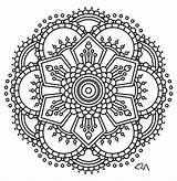 Coloring Mehndi Pages Library Clipart Mandala Monogram Svg Flower sketch template