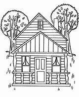 Coloring Big House Houses Pages Trees Two Color Luna Getdrawings Drawing Getcolorings sketch template