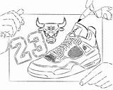 Coloring Pages Shoes Basketball Chicago Jordan James Sheets Printable Lebron Nba Bulls Bull Kids Print sketch template