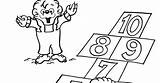 Hopscotch Playing Brother Sister Bear Coloring Activity Pages Template sketch template