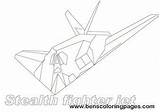 Stealth Fighter Coloring Plane Aircraft sketch template