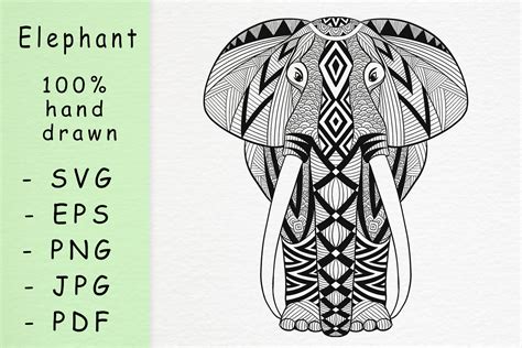 hand drawn elephant  patterns