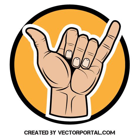 call  sign fingers gesture royalty  stock svg vector  clip art